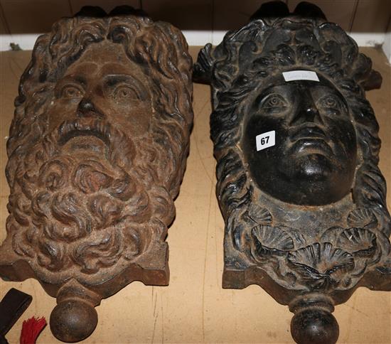 Pair metal mask faces